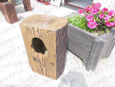 重庆仿树根垃圾桶